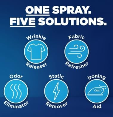 Wrinkle Releaser and Refresher Fabric Spray, Aqua Rain, Fresh Scent, 16.9 fl oz pack of 1