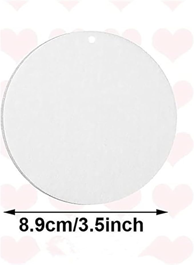 40 Pcs Felt Car Air Freshener Blanks Sublimation Air Freshener Blank Sheets Car Air Freshener Scent Pads Sublimation Blank Pendants Hanging Ornament Blanks Square and Round
