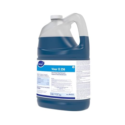 VIREX Diversey II 256 04332. Liquid Disinfectant Cleaner and Deodorant, Hospital Grade Floor Cleaner with Mint Scent, Concentrate, 1-Gallon