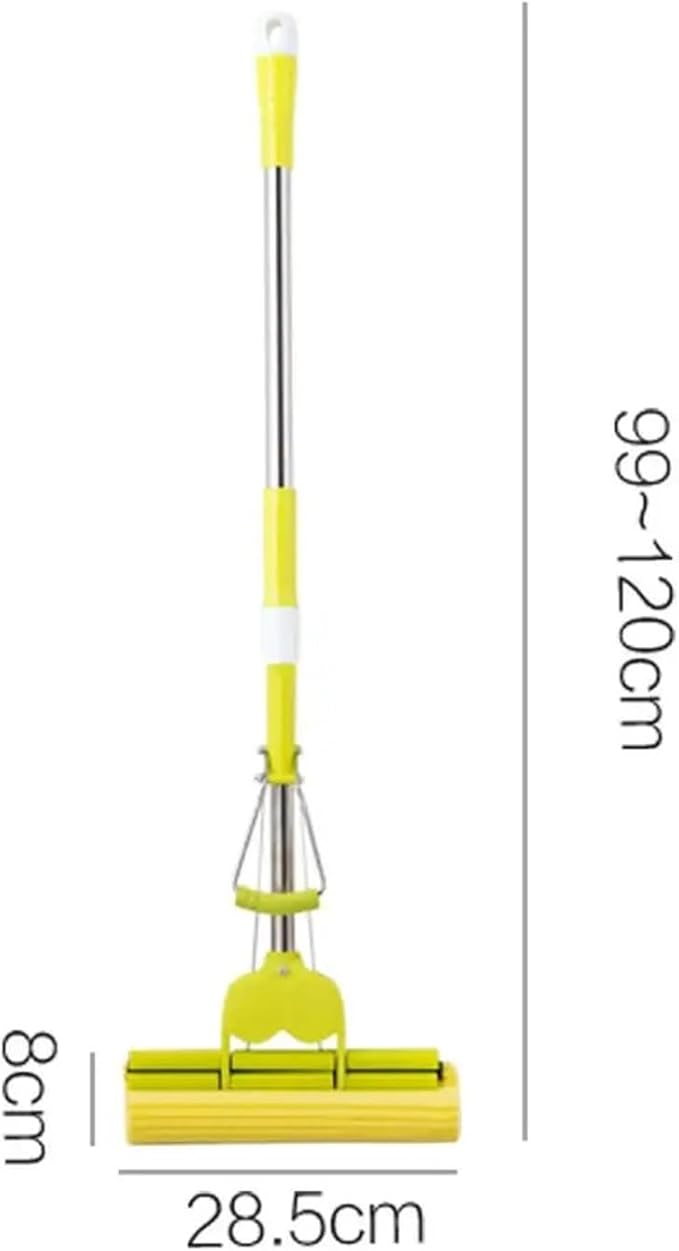 Sponge mop, Floor Mop Sponge Twist The Water Microfibre Nozzle Flat Rotated Spray Self-Squeezing Without Hand Washing ,for Floor Cleaning(Two Head)