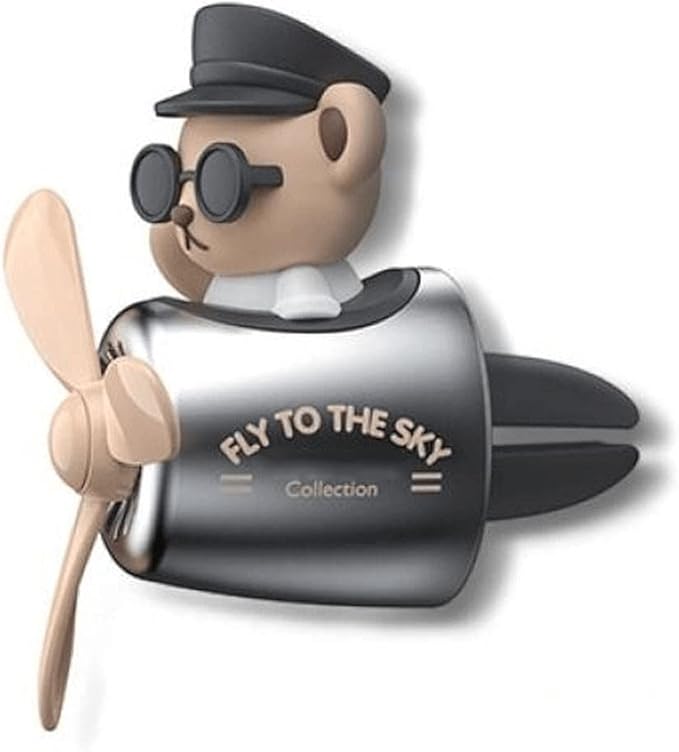 Teddy Bear Car Air Freshener Auto Accesorios Interior Perfume Diffuser Pilot Rotating Propeller Outlet Fragrance Magnetic Design