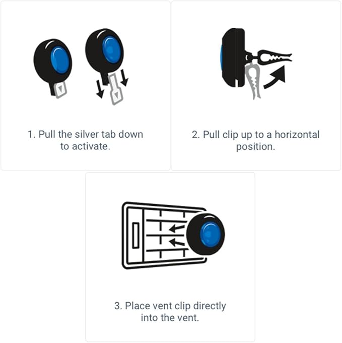 Armor All Car Air Freshener and Purifier - Odor Eliminator for Cars & Truck, Freshfx Tranquil Skies, 0.08 Fl Oz Vent Clip, Pack of 4, 18547-4PK