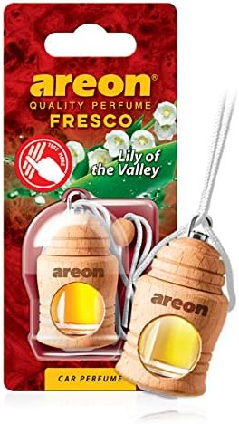 AREON Fresco FRTN18 Hanging Car and Home Air Freshener, Lily of The Valley (Pack of 6)