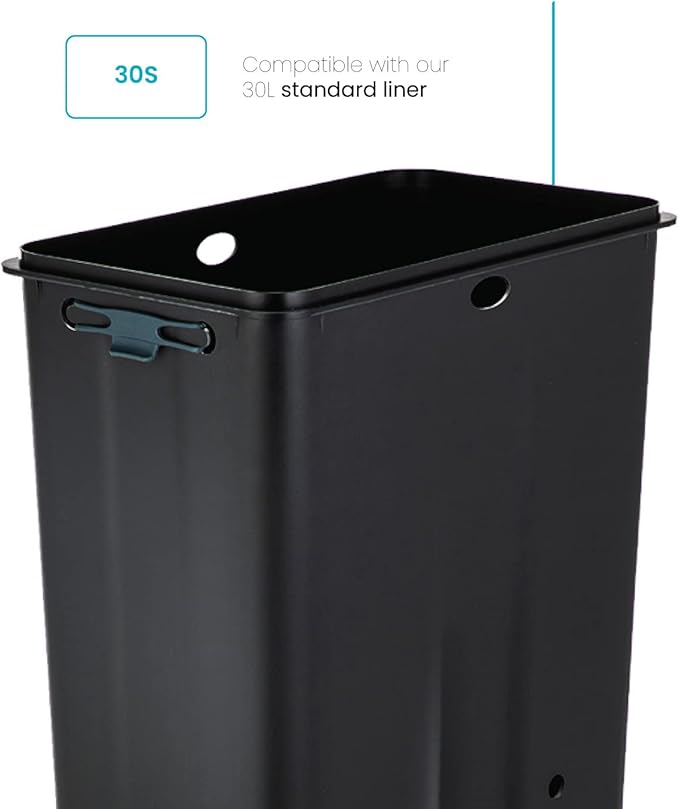Home Zone Living 8 Gallon Kitchen Trash Bags with Drawstring Handles, Heavy Duty Custom Fit Design for Standard 30 Liter Kitchen Trash Cans, Code 30S, 60-Count