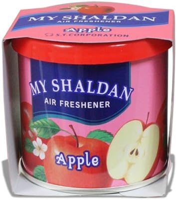 Pack of 12 My Shaldan Japanese Car Cup-Holder Natural Air Freshener Cans (Apple Scented)
