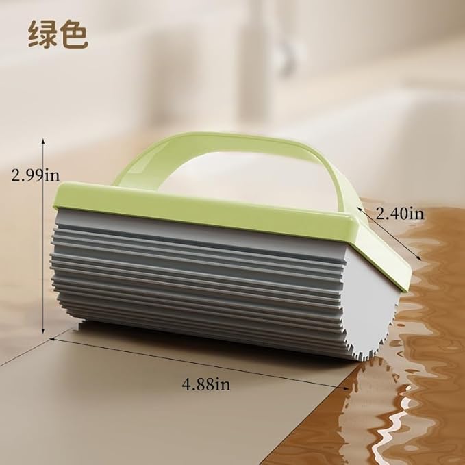 Dual Purpose Bathroom Cleaning Mop, Heavy-Duty Cellulose Sponge for Kitchen - Super Absorbent, Stain Remover & Countertop Cleaner, Mint Green