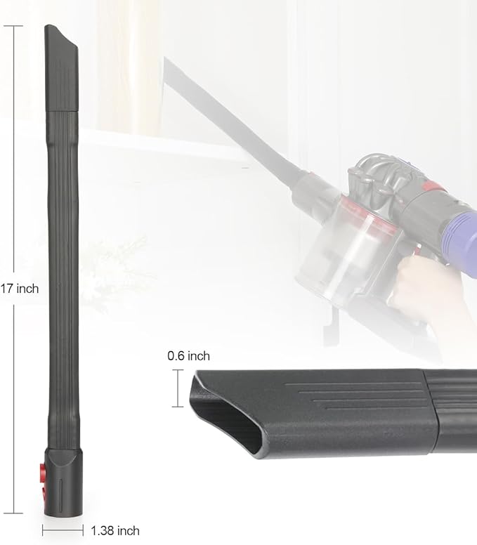 LANMU Vacuum Attachments Compatible with Dyson V15 V12 V11 V10 V8 V7 Outsize Gen5 Cordless Vacuum Cleaner, Flexible Crevice Tool for Dryer Vent, Car, Gaps Cleaning, Ideal for Hard-to-reach Areas