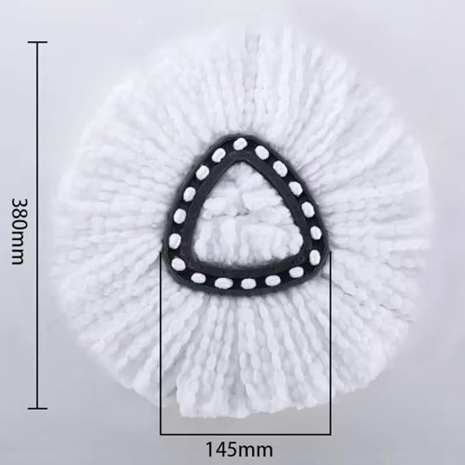 Spin Mop Replacement Head Mop Refill Compatible with Vileda Ocedar 1 Tank System Triangle Swivel Mops Microfiber Swivel Mop Refill,Deep Clean,Machine Washable and Easy to Replace (Red-1Pc)