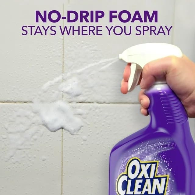 OxiClean plus Bleach, No Drip Foam, Mold & Mildew Bathroom Stain Remover 30 oz. (Pack of 4)