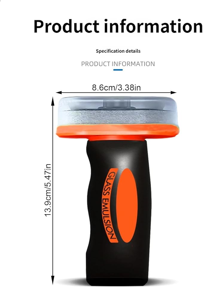 Q4 Glass Guard Cleaner, Car Handle Oil Film Cleaning Brush, Automotive Oil Film Cleaning Brush for Car Window, Auto Glass Emulsion Cleaner, Improve Windshield Clarity
