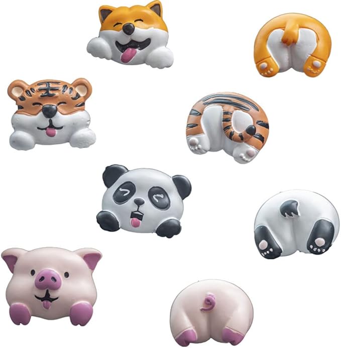 Cute Air Vent Clips Car Accessories, Creative Animal Head and Tail Cartoon Car Air Freshener Vent Clip Auto Fragrance Diffuser Perfume Clips Air Conditioner Outlet Vent Clips Decorations, Pig