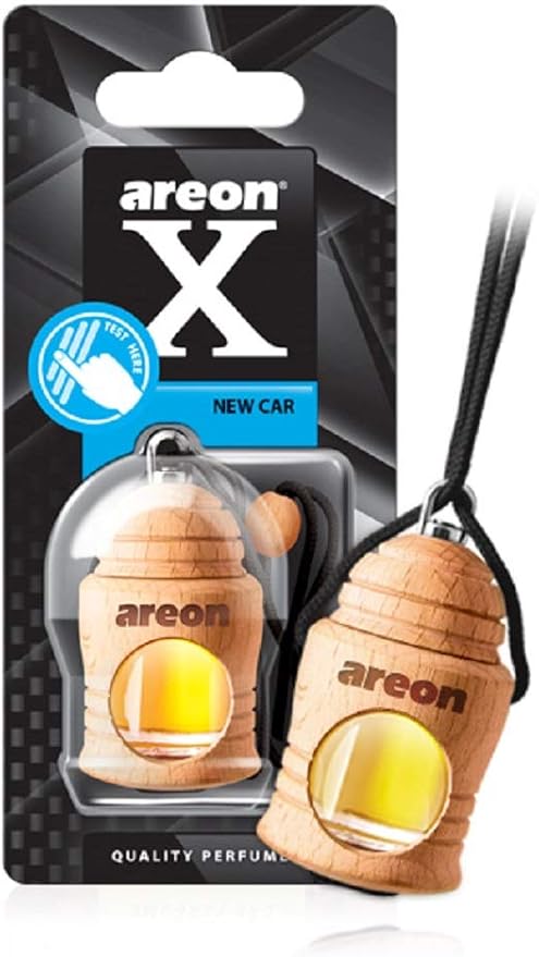 AREON Fresco X FRXV05 Hanging Car and Home Air Freshener, New Car (Pack of 12)
