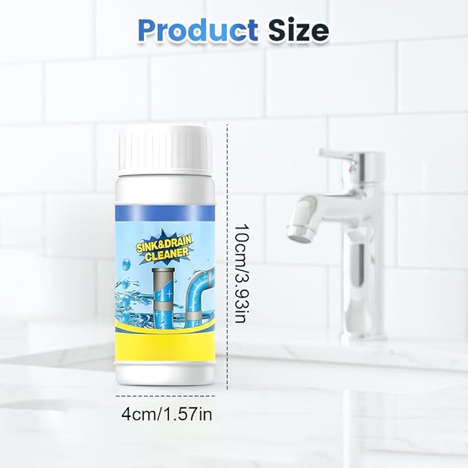 2026 New Multi-functional Sink & Drain Cleaner Powder Quick Foaming Heavy Duty Clog Remover for Kitchen Bathroom (1PC)