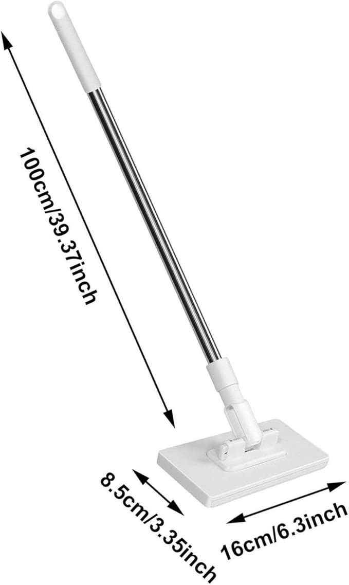 Snap Grip Mini Mop, Zero Touch Mini Mops, Retractable Gap Dust Cleaner Flat Mops with Locking Head & Sweeping Cloths, 100cm Long Handle Mopping Sweeper Stick for Multi Cleaning (1*mop+20*Cloth)