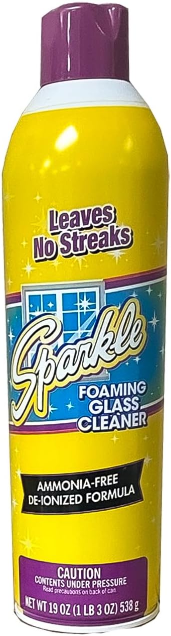 Sparkle Glass Cleaner, 20 Oz Aerosol Spray, 12/Carton