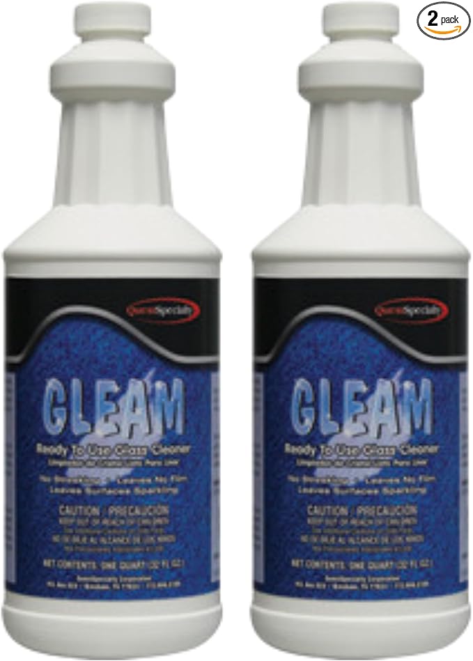 Quest 2800 GLEAM Ready-To-Use Glass Cleaner (Non-Ammoniated) Quarts (2 Pack)