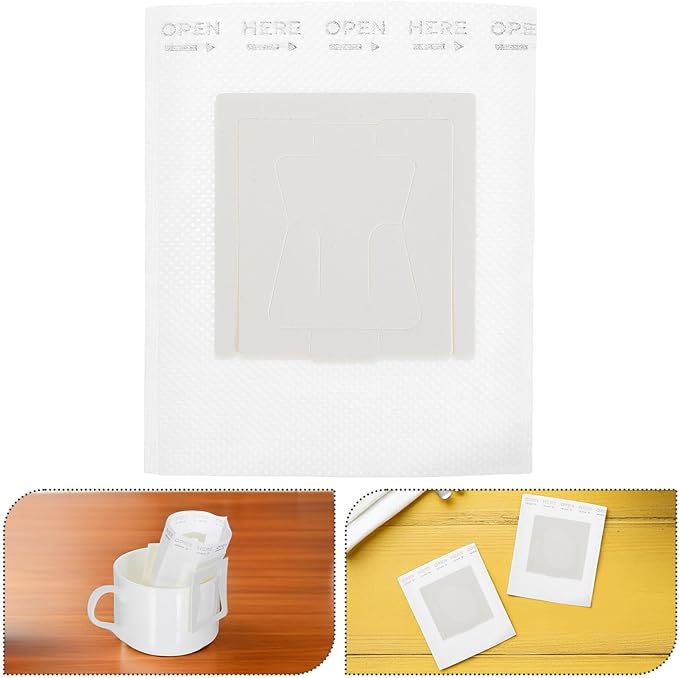 Alasum 100pcs Disposable Hanging Ear Coffee Filters Thickened Nonwoven Fabric Filter Bags Single Serve Paper Drip Bags for Home Office Travel Brewing