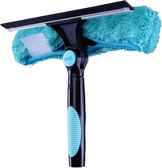 11" Window Squeegee and Microfiber Scrubber 2-in-1 Combo Cleaning Tools (Attachement Only) (7)