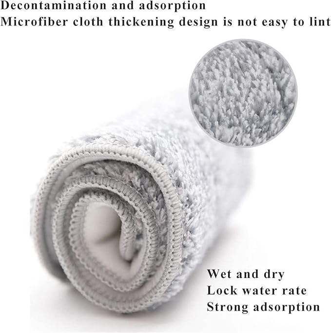 Spray Mop with 2 Interchangeable Heads Microfibre Floor Mop with Rewashable Pads Swivel Head and One Touch Bottle Release