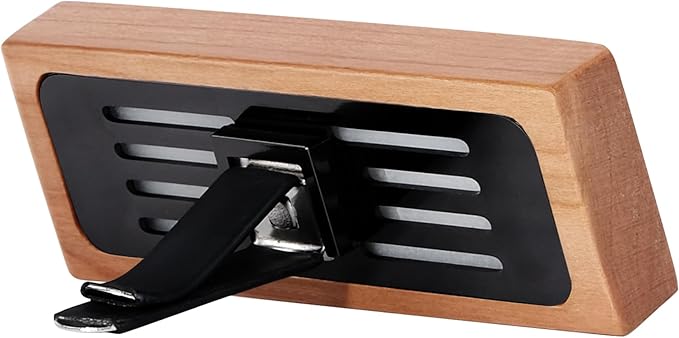 4 Packs Amber Vanilla Scented Natural Wood Vent Clips,【Luxury Winter Cozy Drive】 Car Scents Air Freshener Refills, Long Lasting Fragrance Diffuser, SUV Essentials Gift for Women
