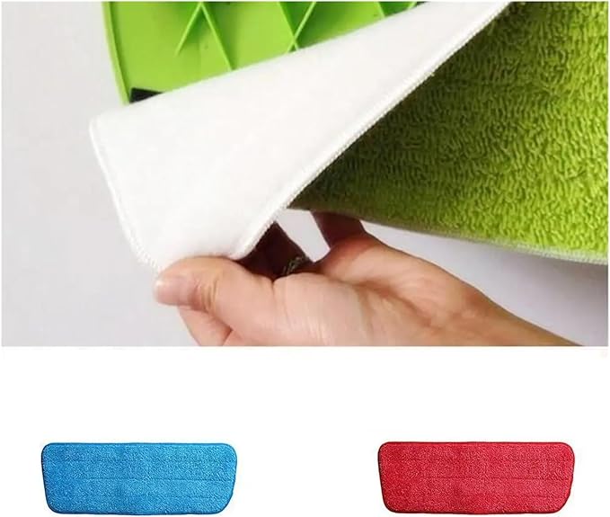 Replaced Mop Cloth Reusable Microfiber Pad for Spray Mop Practical Household Dust Cleaning Kitchen Living Room Cleaning Tools(Blue3pcs)