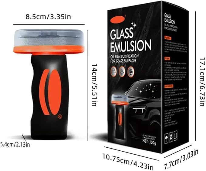 2026 New Handheld Glass Oil-Film Remover, New Upgrade Emulsion Cleaner Glass Cleaning Board