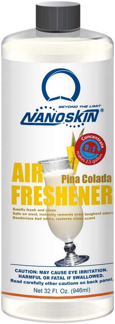 Nanoskin Concentrated Air Freshener – PINA COLODA - Emits Fragrant Scent with Odor Eliminator into The Air to Freshen Interior | Adjustable Dilution up to 9:1 | For Automotive, Home, Office & More