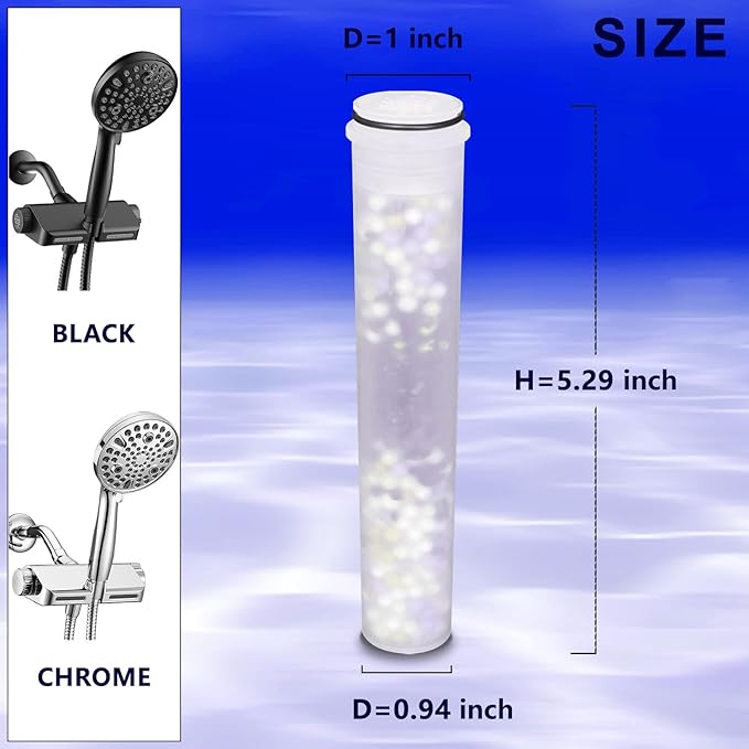 AWO 3 PACK Replacement Shower Filter Cartridge Compatible with MakeFit SSJ731,SW9730 Filtered Handheld Shower Head,Multi Stage Shower Filtration Systems for Hard Water Reduces Chlorine