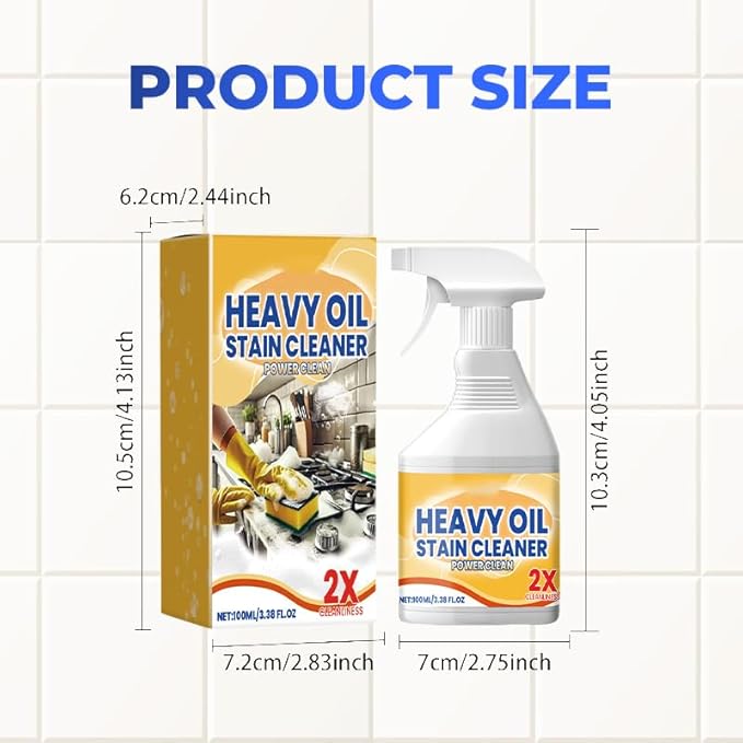 Kitchen Heavy Oil Cleaner Spray, 2026 New All Purpose Kitchen Heavy Oil Cleaning Agent, Multipurpose Kitchen Grease Cleaner for Countertops, Stovetop, Ovens and Appliances (3pcs)