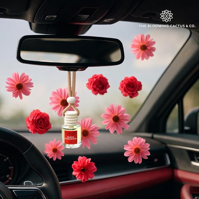 Car Diffuser with Refill included | Car scented on the go | Car Air Freshener Hanging | Long Lasting Fragrance | Phthalate Free Fragrance. (Vanilla)