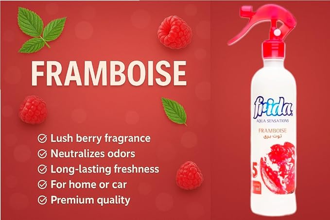 Air Freshener Spray – framboise Scent, Long-Lasting Room & Fabric Freshener, 16.2 oz Bottle – Odor Eliminator for Home, Office, and Car (Framboise)