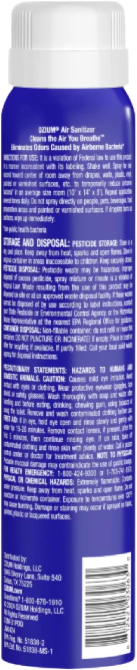 Ozium 3.5 Oz. Air Sanitizer & Odor Eliminator for Homes, Cars, Offices and More, Outdoor Essence Scent, 2 Pack