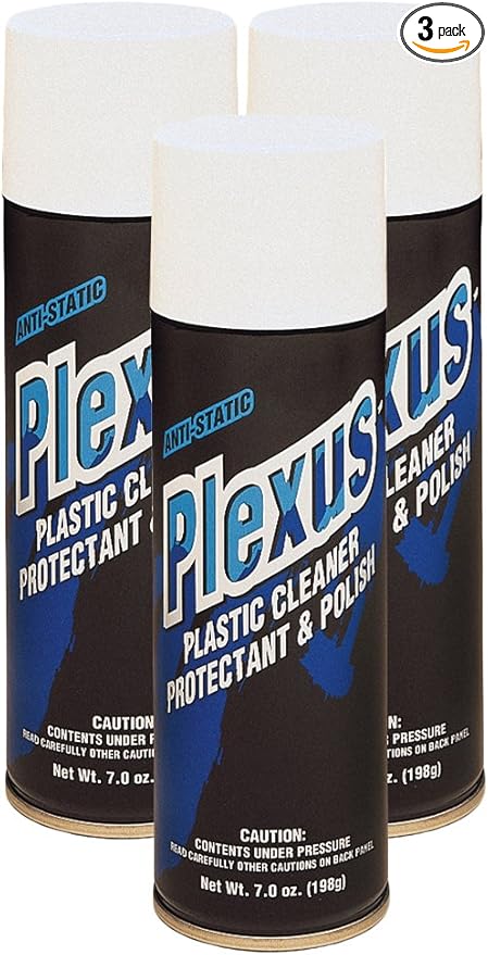 Plexus 20207-3PK Plastic Cleaner and Polish Aerosol, 7 fl. oz., 3 Pack