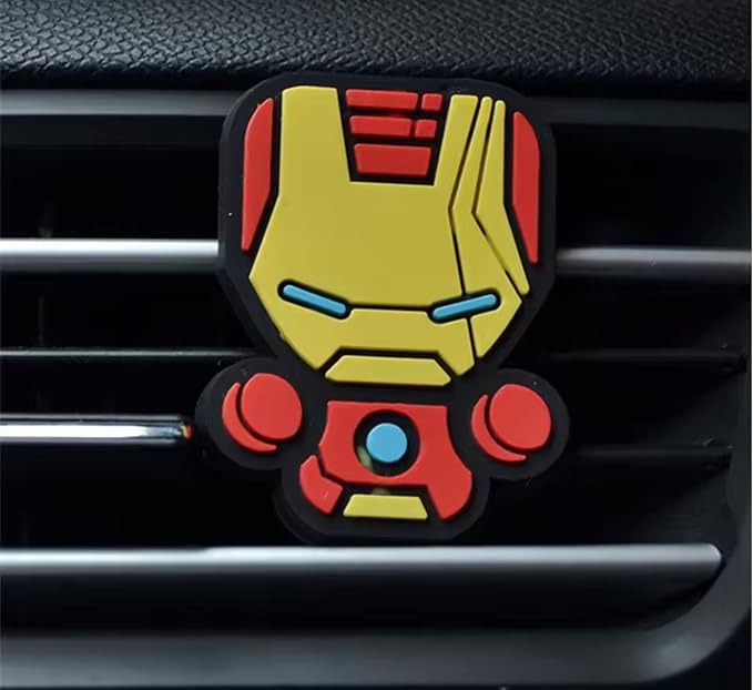 4 Pcs Cartoon SuperHero Car Air Vent Clip Decorations – Kawaii Car Air Fresheners, Interior Accessories for Women and Men – Cool Car Dashboard Decor, Personalized Gift