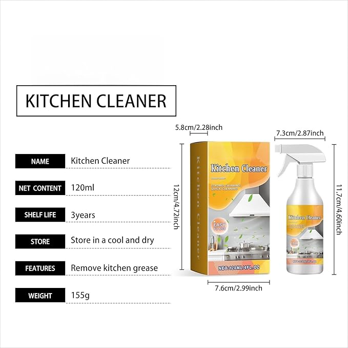 2 Packs Kitchen Heavy Duty Cleaner Spray,All-Purpose Oil Stain Remover and Degreaser Spray, Kitchen Pots and Pan Cleaner, Multipurpose Foam Cleaner Spray Kitchens Grease Cleaner 2025