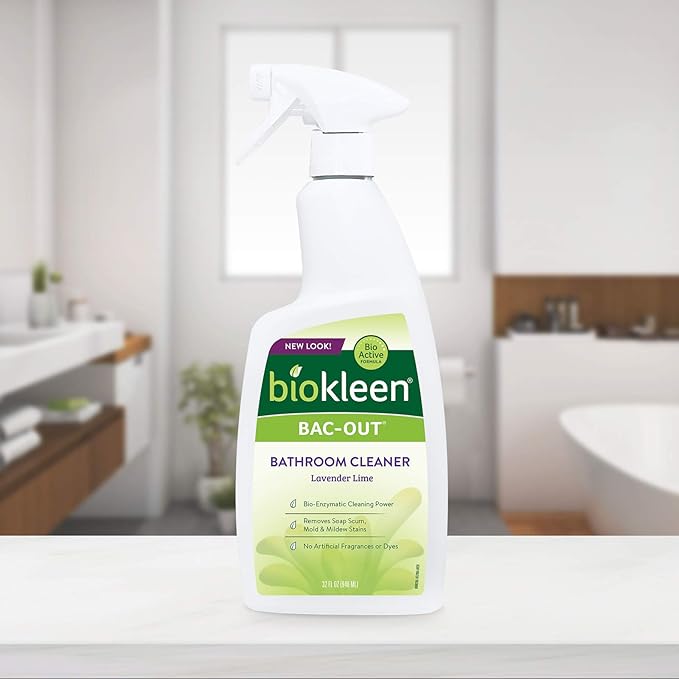 Biokleen Bac-Out Bathroom Cleaner - 32 Ounce -Eco-Friendly, Non-Toxic, Plant-Based, No Artificial Fragrance, Colors or Preservatives