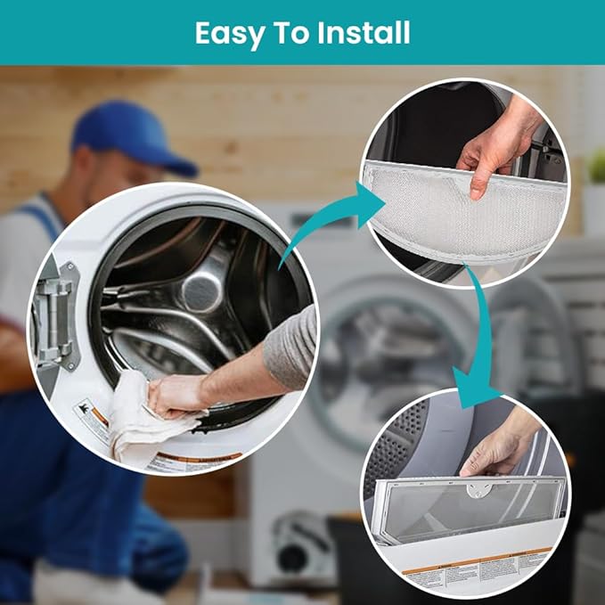 2 Pack WE03X23881 Stainless Steel Dryer Lint Filter Replacement Compatible with GE/Hotpoint GTD42EASJ2WW GTD33EASK0WW GTX22EASK0WW GTD65GBSJ3WS Dryer Lint Screen Trap,Replaces AP6031713 PS11763056