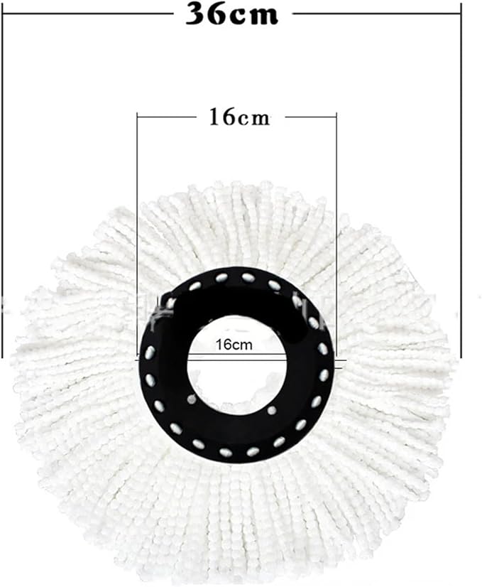 Universal Mop Head Refill Rotating Spin Mops Microfibers Round 16mm Mopping Head Microfiber Rag Mop Cloth Replacement Clean Tool