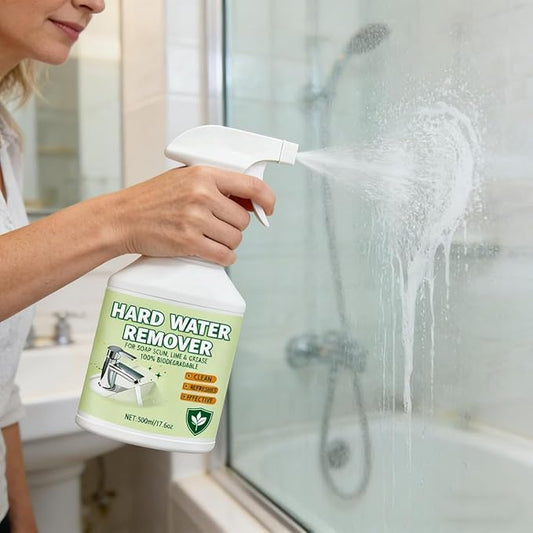 Hard Water Stain Remover, Limescale Buildup Remover All-Purpose Bathroom Cleaner, Shower Cleaner for Shower, Glass, Water Pipe, Tub & Sink, 500 ml/16.91 fl oz