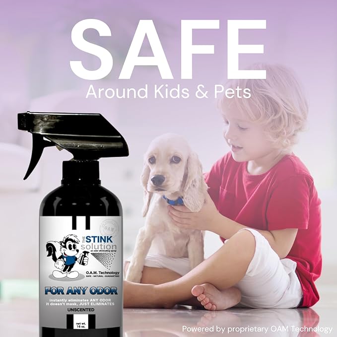 Unscented Odor Eliminating Spray with OAM. Eliminates all odors without using any fragrance. Completely Safe and incredibly effective. 2 16 oz Bottles