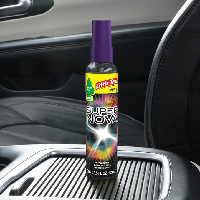 LITTLE TREES Car Air Freshener | Spray Provides a Long-Lasting Scent for Auto or Home | On-the-go Freshness | Supernova, 6 Air Fresheners