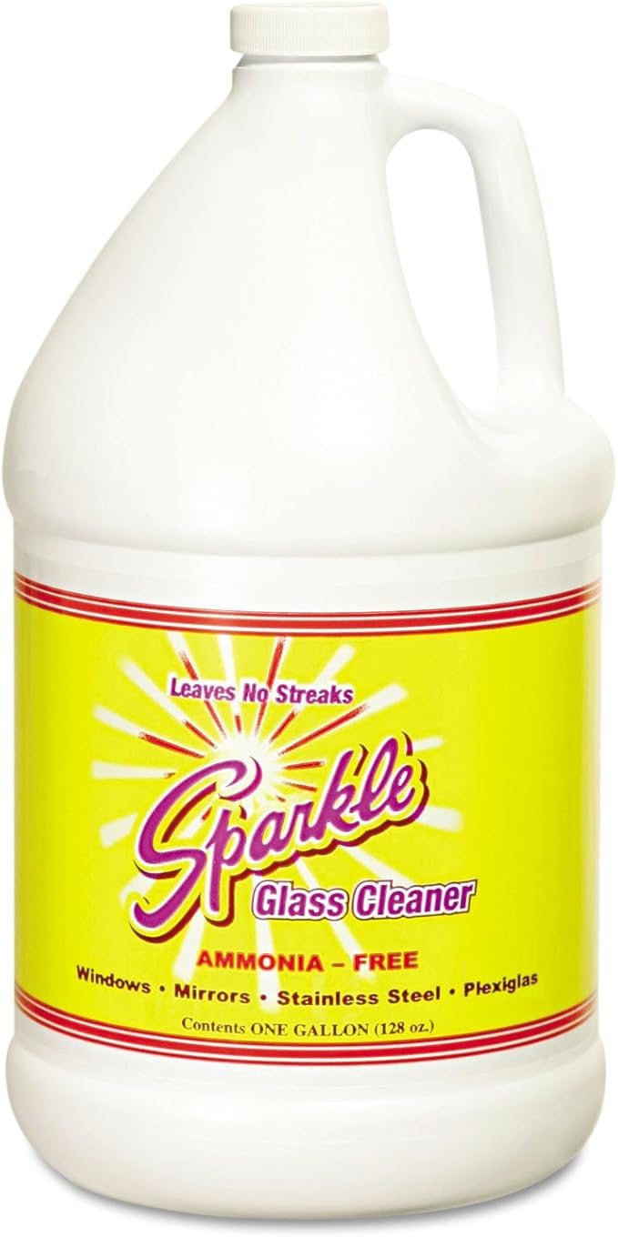 Glass Cleaner, 1gal Bottle Refill, 4/Carton