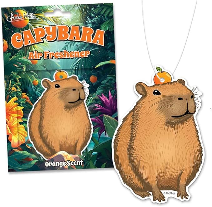 Archie McPhee Capybara Air Freshener (Orange Scent)