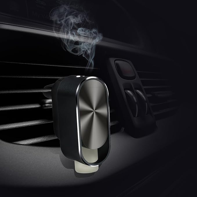 Smart Car Air Freshener Diffuser - 3 Adjustable Modes Automatic Car Diffuser for Essential Oils with 4PCS Essential Oil Refills Long-Lasting Scent