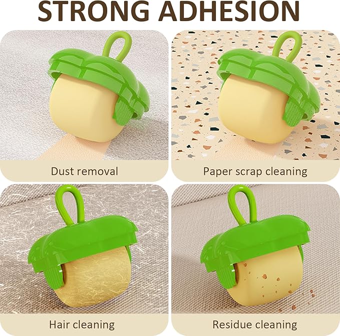 2Pcs Reusable Lint Roller Set, Portable Mini Travel Lint Roller, Washable Sticky Roller, Mini Pet Hair Removal Tool,Easy Removing Hair on Clothes Sofa Bed Carseat (Red and Green)