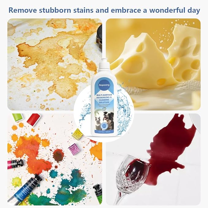 Multi-Surface Floor Cleaning Solution Ocean Scent, Household Floor Cleaner Care for All Robot Vacuums with Mopping and Cordless Wet/Dry Vacuums (16.9Fl Oz/500ML) 2bottle
