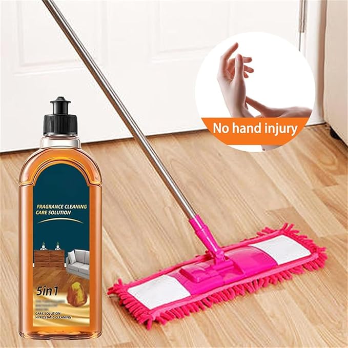 Spainho Floor Cleaner, 5 in 1 FloorCleaner, Fragrance Cleaning Care Solution, Dual-Action Stain Remover and Natural Shine, for Hardwood Floors,Bathroom, & Kitchen (2 Pack)
