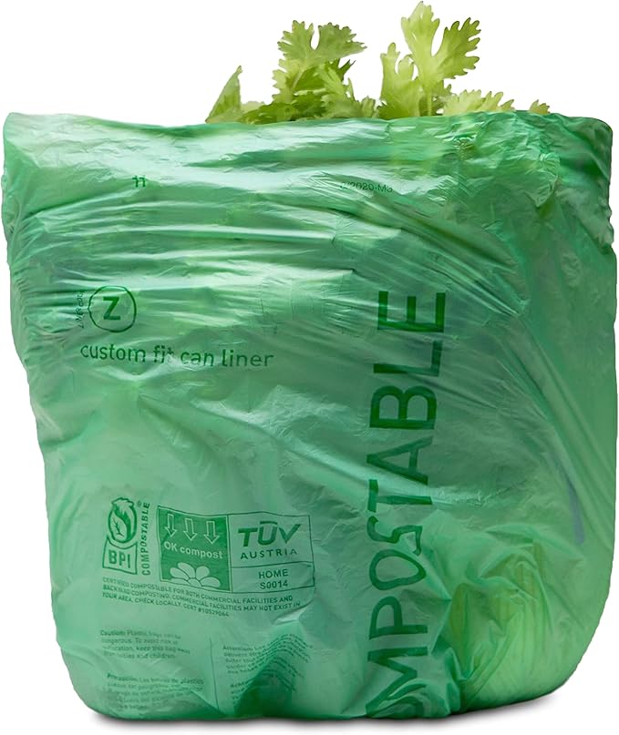 simplehuman Code Z 30 Count, Genuine Custom Fit Liner, Compostable Trash Bags in Dispenser Packs