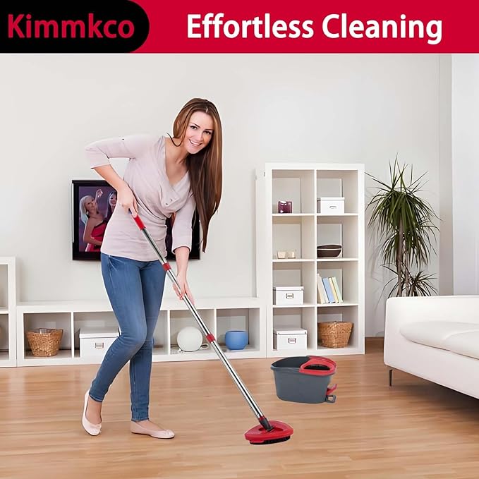 Spin Mop Replace Head Base Scrub Brush Mop Head Compatible with O Cedar EasyWring 1 Tank System, Shower Floor Scrubber, Hard Bristle Cleaning Brush for Kitchen Bathroom Tile Hard Floor