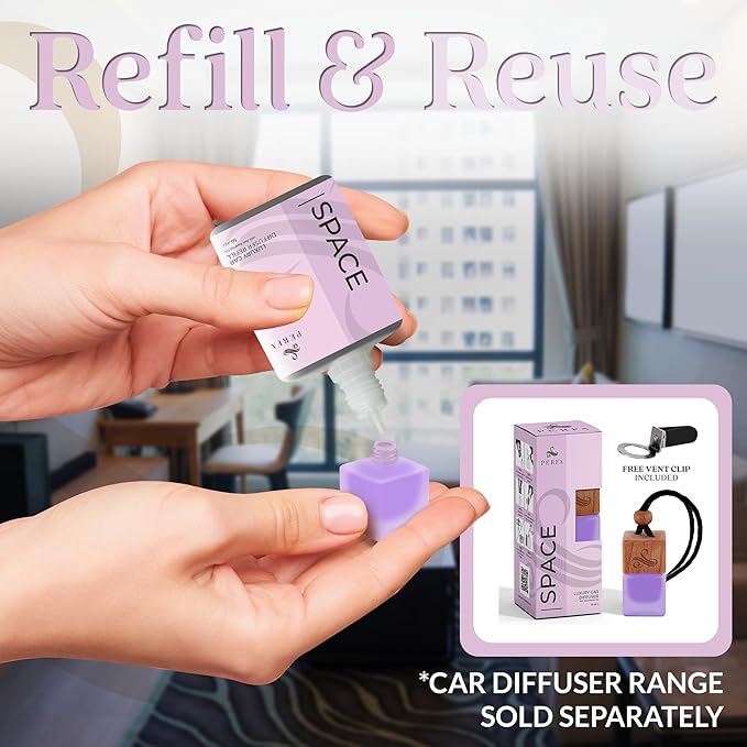 Space Car Air Fresheners (Refill) | Affordable Car Air Fresheners for Women | 50ml Diffuser Refill | 6 Months Freshener Long Lasting | Gift-Ready Women's Pefume by Perfa